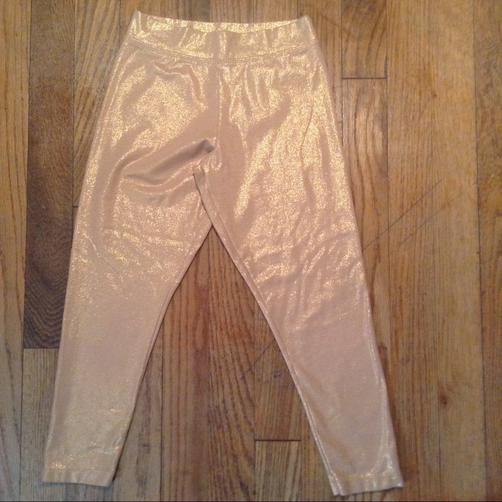 Girls gold leggings